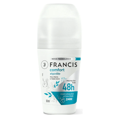 DESODORANTE ROLL-ON FRANCIS ALGODAO 50ML BRC - Imagem 1
